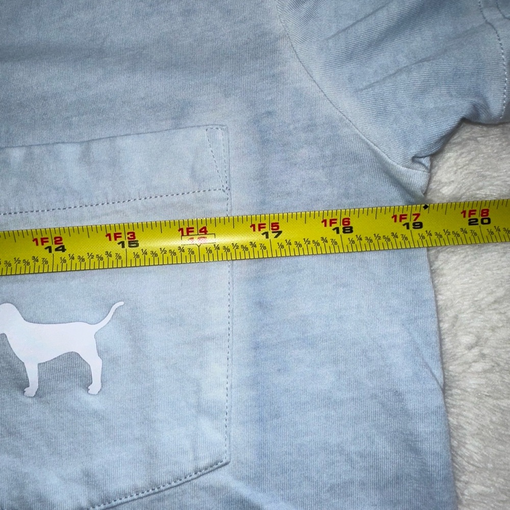 Victoria's Secret PINK Campus Tee Shirt Powder Blue XS - Picture 6 of 6